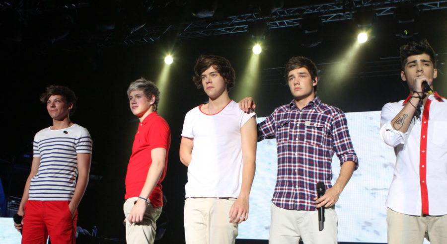One Direction performing at their Take Home Tour 