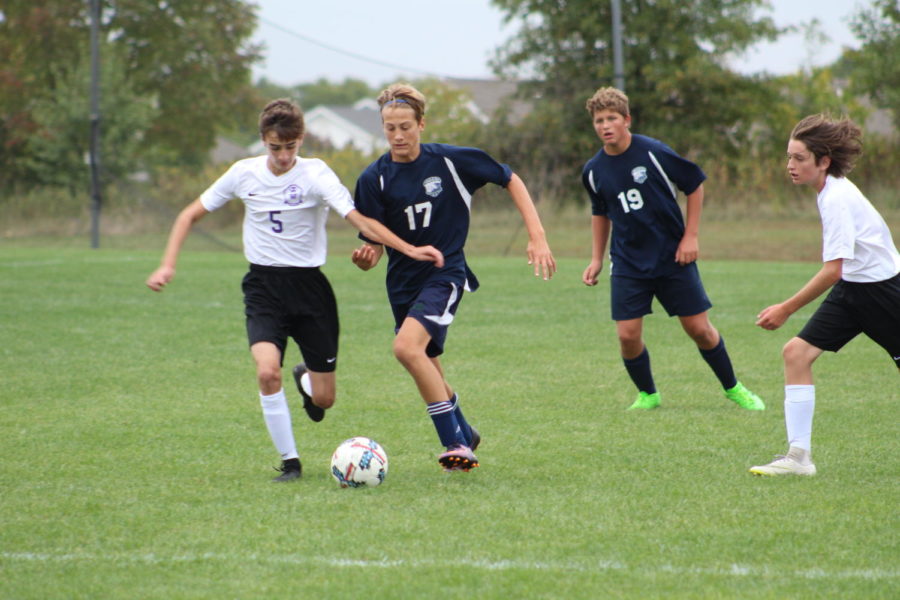 Freshmen Zac Dawkins and sophomore Aiden Alderson are part of  C-Team soccer. 