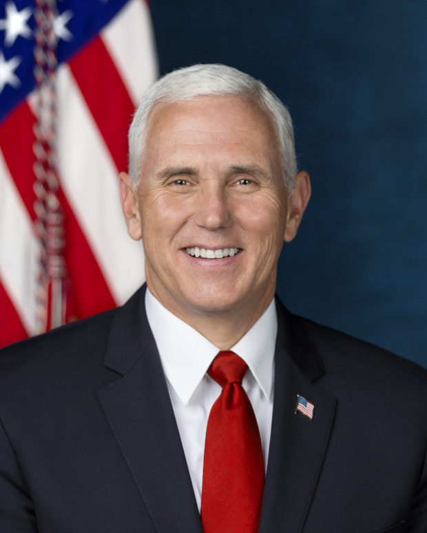 Vice President Micheal Pence poses for his official portrait at The White House, in Washington, D.C., on Tuesday, October 24, 2017.  